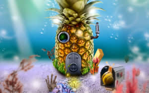 Spongebob In His House Wallpaper