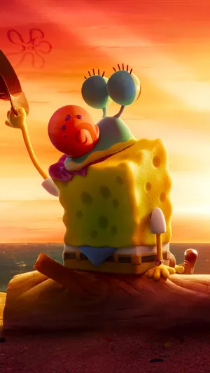 Spongebob Pfp Sunset Portrait Size Wallpaper