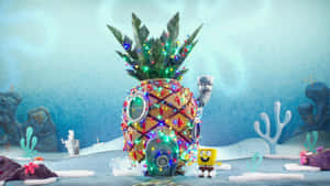 Spongebob Squarepants Christmas Lights Wallpaper