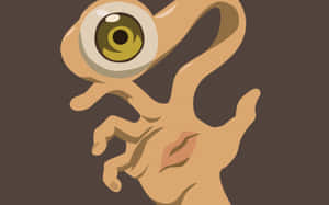 Spooky Cartoon Forest With Sinister Characters Wallpaper