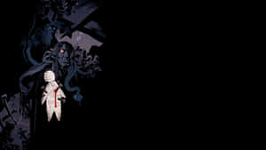 Spooky Cartoon Horror Scene Wallpaper