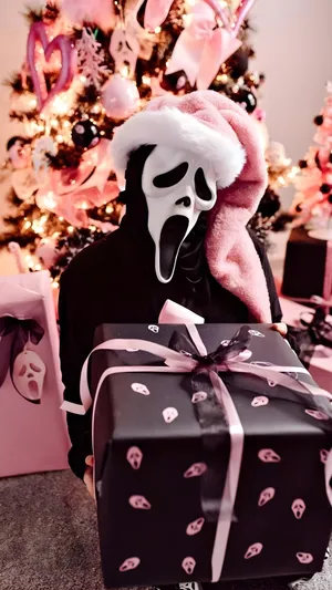 Spooky Christmas Gift Surprise Wallpaper