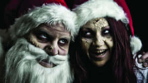 Spooky Christmas Horror Santa Wallpaper