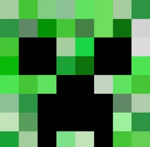 Spooky Creeper Face Illustration Wallpaper