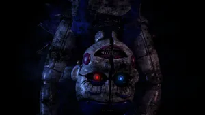 Spooky Fnaf Characters In A Dimly Lit Room Wallpaper