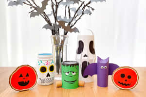 Spooky Fun Abounds With These Halloween Props Wallpaper