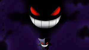 Spooky Gengar Lurks In The Shadows Wallpaper