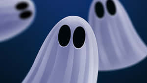 Spooky Ghost Cartoon Desktop Wallpaper