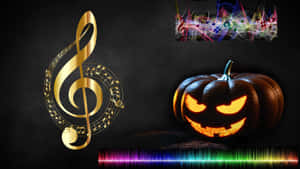 Spooky Halloween Music Background Wallpaper