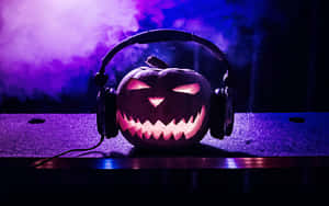 Spooky Halloween Music Party Wallpaper