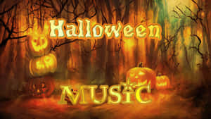 Spooky Halloween Music Party Wallpaper