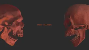 Spooky Halloween Skulls Wallpaper