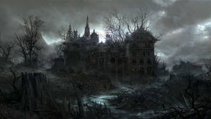 Spooky Haunted House For Halloween Wallpaper