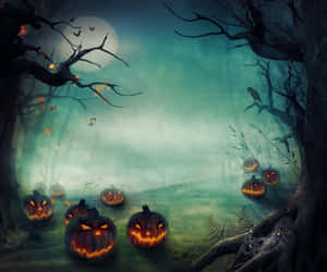 Spooky Jack O’lanterns Desktop Wallpaper