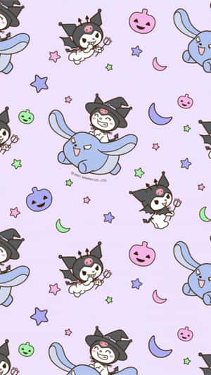 Spooky Kuromi Halloween Celebration Wallpaper