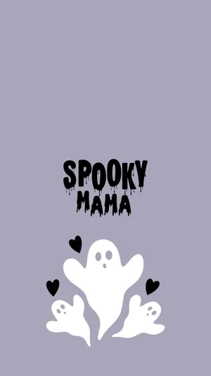 Spooky Mama Ghost Graphic Wallpaper