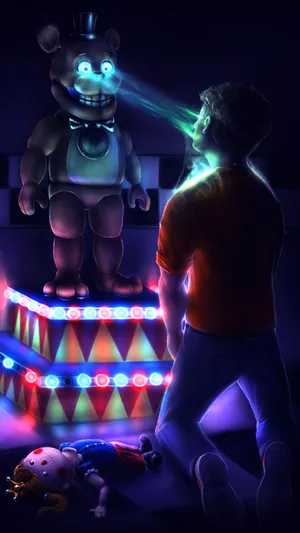 Spooky Night At Fazbear Frights Wallpaper