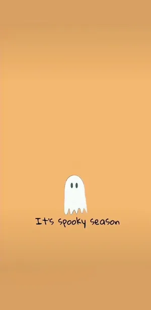 Spooky Season Ghost Illustration Wallpaper