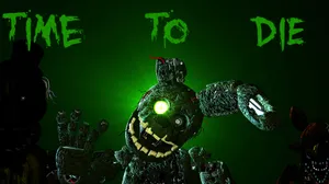 Spooky Springtrap Lurking In The Darkness Wallpaper