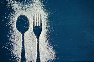 Spoonand Fork Silhouettein Sugar Wallpaper
