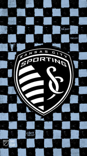 Sporting Kansas City Checkered Pattern Wallpaper