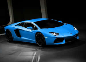 Sports Blue Lamborghini Aventador Car Wallpaper