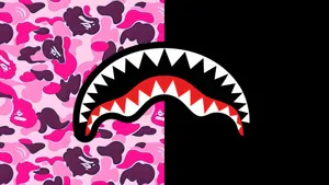 Sprayground Pink Camo Shark Backpack Wallpaper