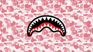 Sprayground Pink Camo Shark Backpack Wallpaper