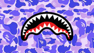 Sprayground Purple Camo Shark Backpack Wallpaper