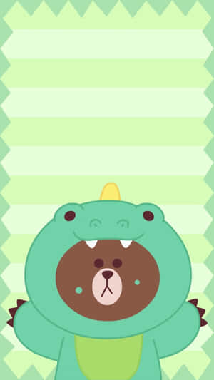 Spread Some Happy With This Sweet Cute Green Kawaii! Wallpaper