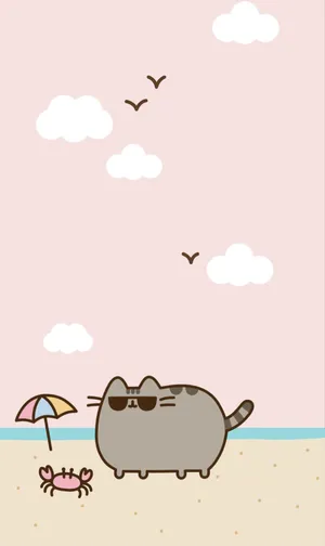 Spread The Cuteness: Pusheen The Kawaii Cat! Wallpaper