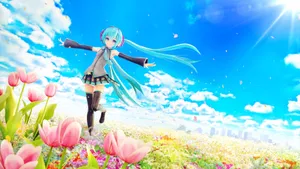 Spring Anime Vibrant Scenes Wallpaper