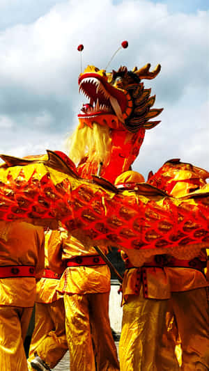 Spring Festival Dragon Dance Wallpaper