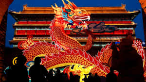 Spring Festival Dragon Display Wallpaper