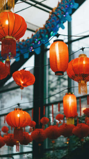 Spring Festival Lantern Decorations Wallpaper