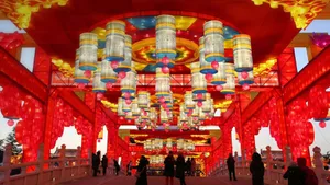 Spring Festival Lantern Display Wallpaper