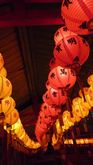 Spring Festival Lantern Display Wallpaper