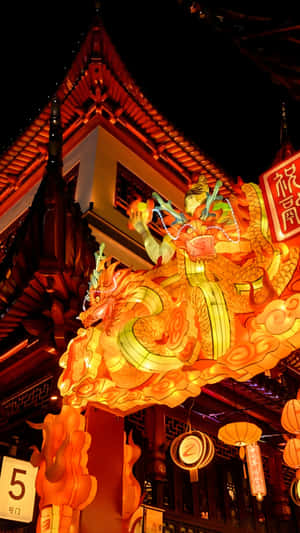 Spring Festival Lantern Display Wallpaper