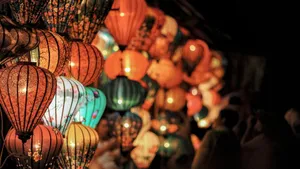 Spring Festival Lantern Display Wallpaper