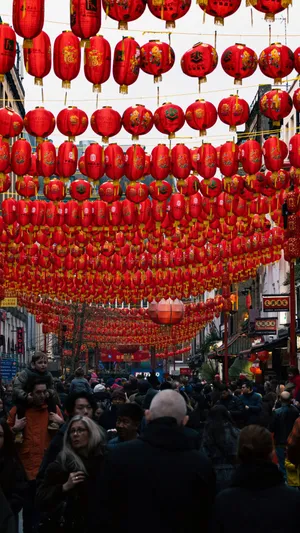 Spring Festival Lantern Display Wallpaper