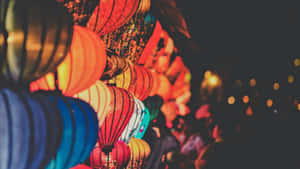 Spring Festival Lantern Display Wallpaper