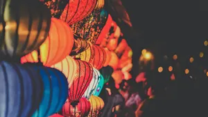 Spring Festival Lantern Display Wallpaper