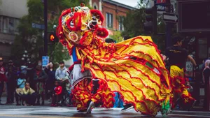 Spring Festival Lion Dance Wallpaper