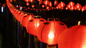 Spring Festival Red Lanterns Wallpaper