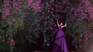 Spring Is In The Air With This Purple Dress Wallpaper