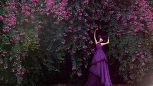 Spring Is In The Air With This Purple Dress Wallpaper