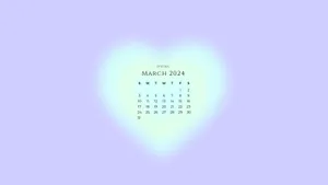 Spring March2024 Calendar Background Wallpaper