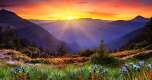 Spring Mountain Scenic Landscape Wallpaper