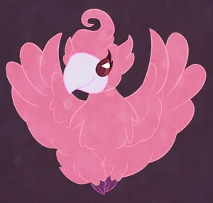 Spritzee With Large Pink Feathers Wallpaper