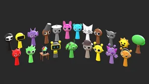 Sprunki Character Collection Wallpaper